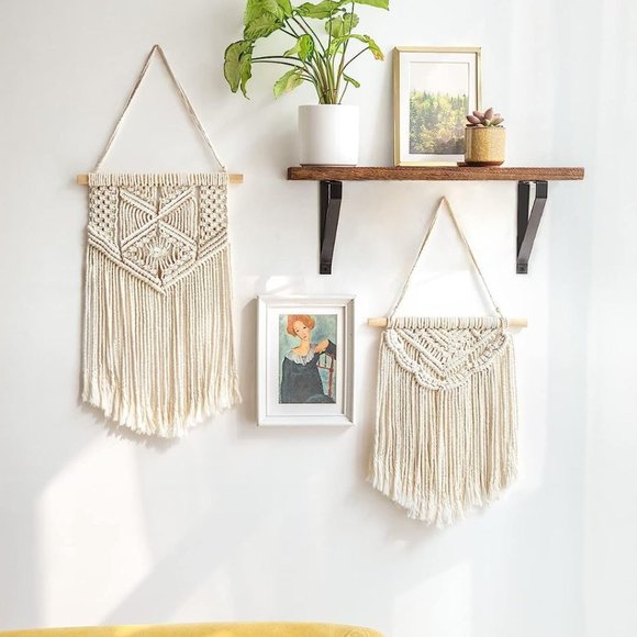 Other - 2 Pcs Macrame Wall Hanging Boho Wall Decor Home Chic Decoration